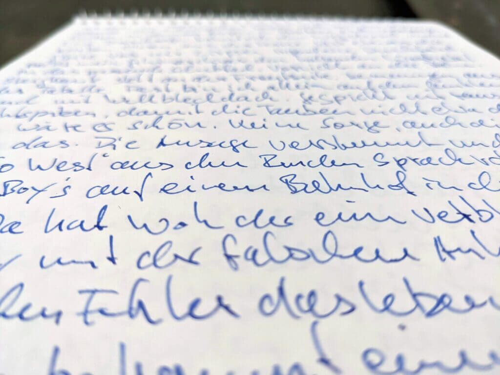 Handschrift auf Papier